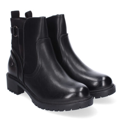 Botines de Tacón Bajo para Mujer con Adorno de Hebilla
