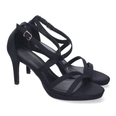 Sandalias de Tacón de Fiesta para Mujer, Diseño con Tiras Cruzadas