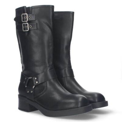 Bota motera para mujer.