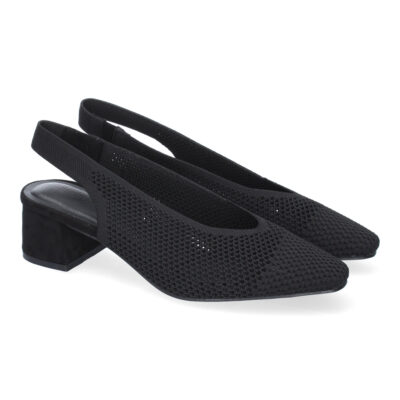 Zapato de tacon para Mujer, Comodo, Estilo Salon, de Punta Fina, Calados