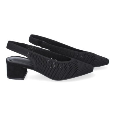 Zapato de tacon para Mujer, Comodo, Estilo Salon, de Punta Fina, Calados - Imagen 5