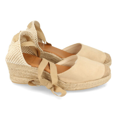 Sandalia de Cuña con Yute y Cordones