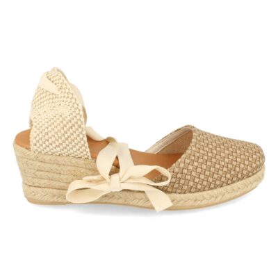 Sandalia de Cuña con Yute y Cordones - Imagen 2