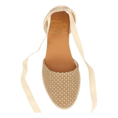 Sandalia de Cuña con Yute y Cordones - Imagen 4