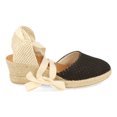 Sandalia de Cuña con Yute y Cordones - Imagen 2