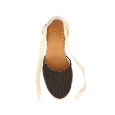 Sandalia de Cuña con Yute y Cordones - Imagen 4