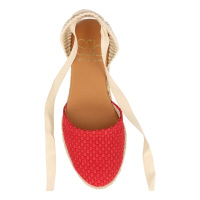 Sandalia de Cuña con Yute y Cordones - Imagen 4