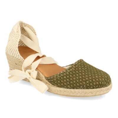 Sandalia de Cuña con Yute y Cordones - Imagen 3