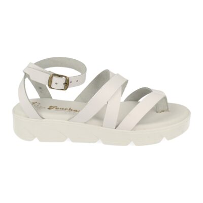 Sandalias Planas Hechas en Piel con Hebilla - Imagen 2