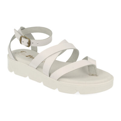 Sandalias Planas Hechas en Piel con Hebilla - Imagen 3