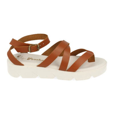 Sandalias Planas Hechas en Piel con Hebilla - Imagen 2