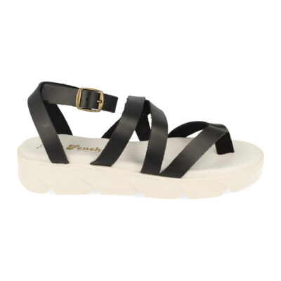 Sandalias Planas Hechas en Piel con Hebilla - Imagen 2