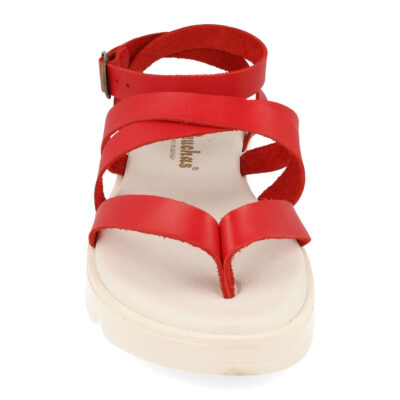 Sandalias Planas Hechas en Piel con Hebilla - Imagen 4