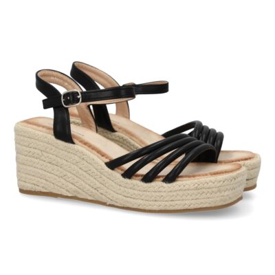 Sandalias de cuña para mujer, comodas y elegantes, diseño moderno trenzado