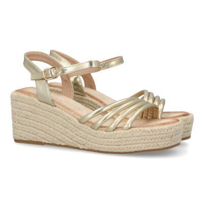 Sandalias de cuña para mujer, comodas y elegantes, diseño moderno trenzado