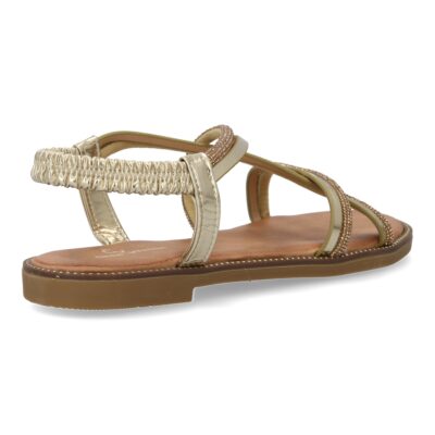 Sandalias planas para mujer, comodas elegantes con brillantes, diseño moderno - Imagen 4