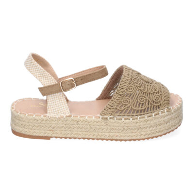 Sandalia de Plataforma para Mujer, Comoda, Forrada de Yute, Pala Abierta y Entrelazada - Imagen 2