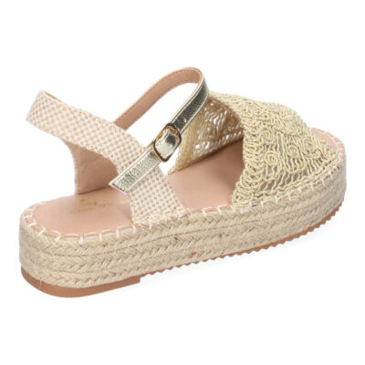 Sandalia de Plataforma para Mujer, Comoda, Forrada de Yute, Pala Abierta y Entrelazada - Imagen 4