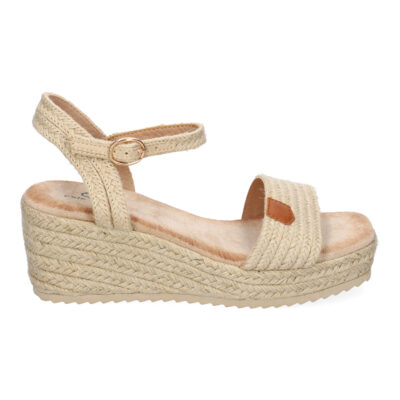 Sandalias para mujer de Verano con Cuña de Yute, Diseño Elegante, Cierre de Hebilla - Imagen 2
