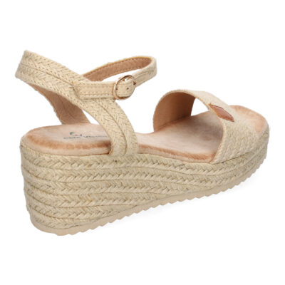 Sandalias para mujer de Verano con Cuña de Yute, Diseño Elegante, Cierre de Hebilla - Imagen 4