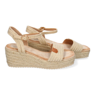 Sandalias para mujer de Verano con Cuña de Yute, Diseño Elegante, Cierre de Hebilla - Imagen 5
