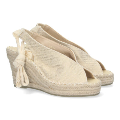 Sandalia de Cuña para Mujer, Comoda, Forrada de Yute
