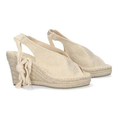 Sandalia de Cuña para Mujer, Comoda, Forrada de Yute - Imagen 5