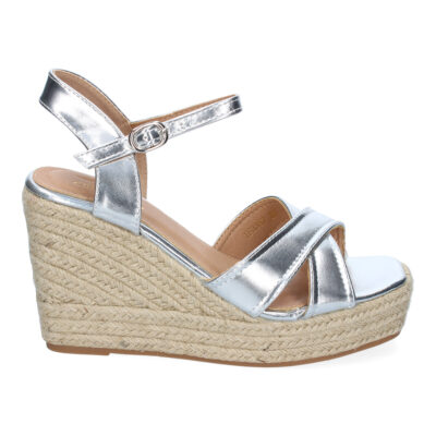 Sandalia de Cuña de Yute para Mujer, Diseño Moderno y Elegante, Tiras Cruzadas en la Pala - Imagen 2