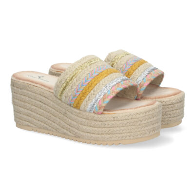 Sandalias de Plataforma de Yute para Mujer