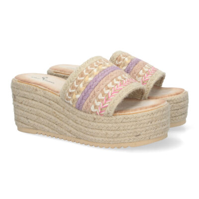 Sandalias de Plataforma de Yute para Mujer