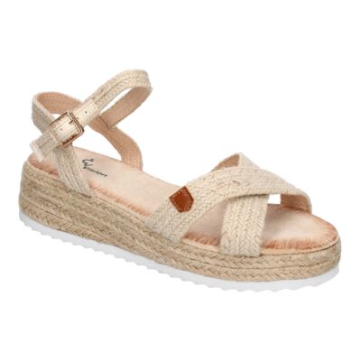 Sandalias para mujer de Verano de Yute, Diseño Elegante, Cierre de Hebilla - Imagen 3