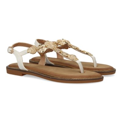 Sandalias planas para mujer comodas elegantes con detalles brillantes