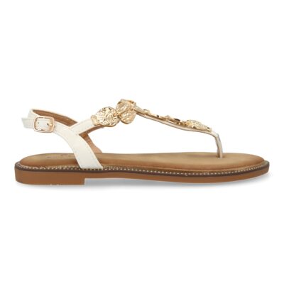 Sandalias planas para mujer comodas elegantes con detalles brillantes - Imagen 2