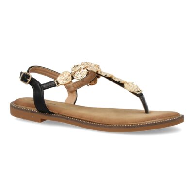 Sandalias planas para mujer comodas elegantes con detalles brillantes - Imagen 4