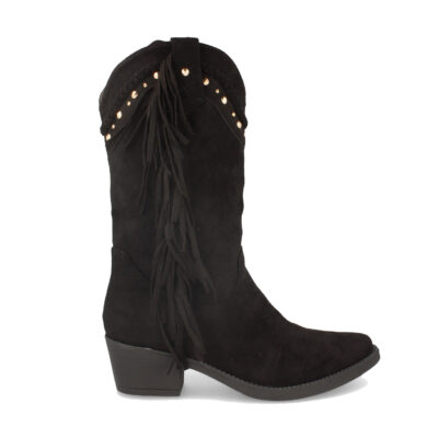 Botin de Mujer con Tacon Campero y Flecos