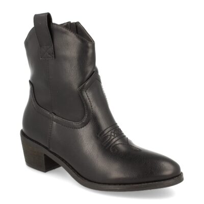Botin Campero con Tacon Bordado y Cremallera - Imagen 2
