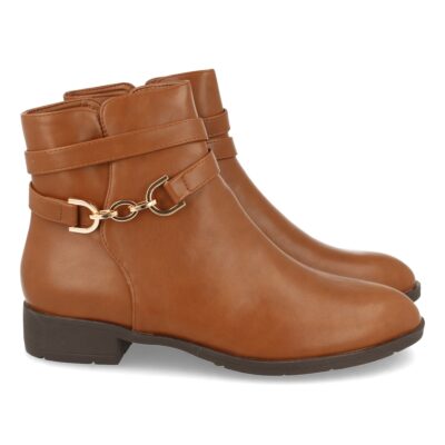Botin de Tacon Bajo con Cremallera