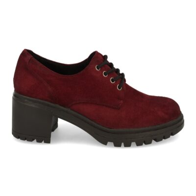 Zapato con Tacon Estilo Blucher con Cordones