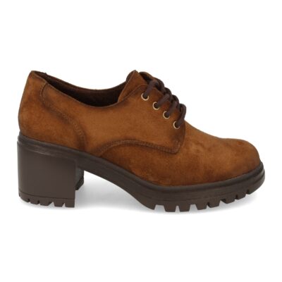Zapato con Tacon Estilo Blucher con Cordones