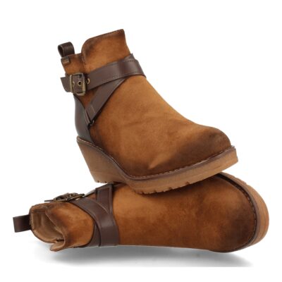 Botin de Mujer con Cuña y Correas Cruzadas - Imagen 5