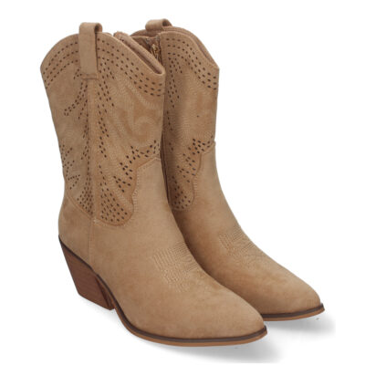 Botín de Tacón Campero para Mujer, Estilo Vaquero, Elegantes