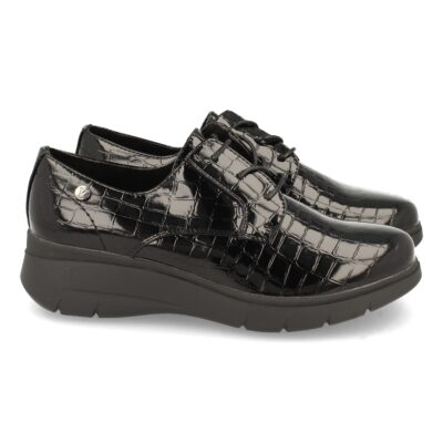 Zapato Plano con Estampado y Cordones