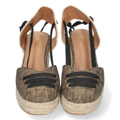 Sandalia de Cuña con Yute y Cordones - Imagen 3