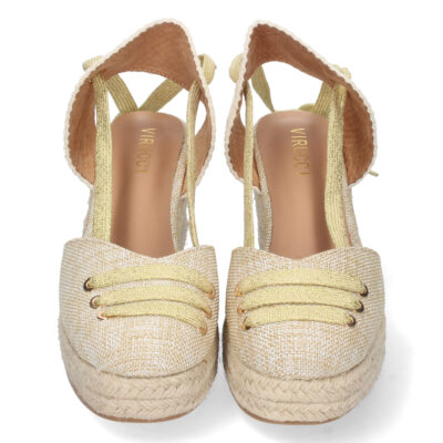 Sandalia de Cuña con Yute y Cordones - Imagen 3