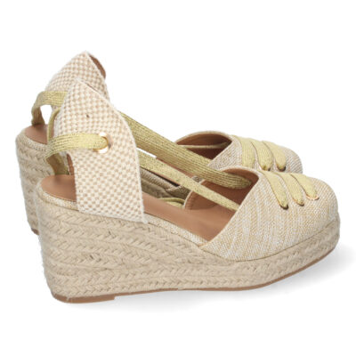 Sandalia de Cuña con Yute y Cordones - Imagen 4