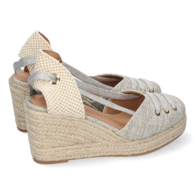 Sandalia de Cuña con Yute y Cordones - Imagen 4