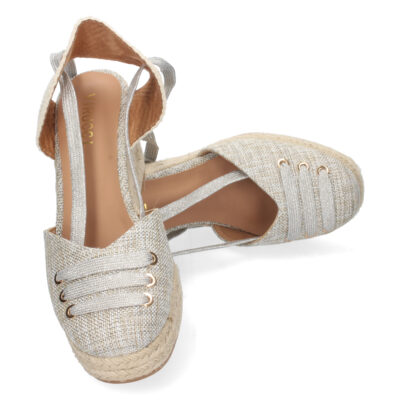 Sandalia de Cuña con Yute y Cordones - Imagen 5