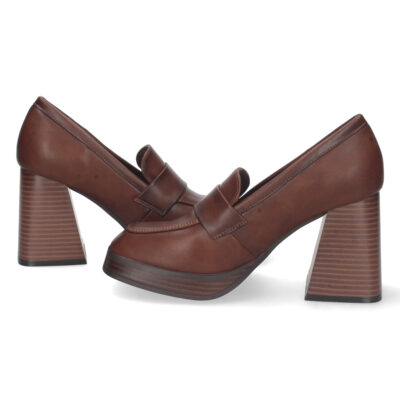 Zapato de Tacon Alto con Estapado Liso - Imagen 5