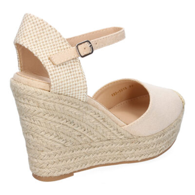 Sandalia de Cuña de Yute para Mujer, Comodas y Elegantes, Diseño Moderno con Punta Bordada - Imagen 4