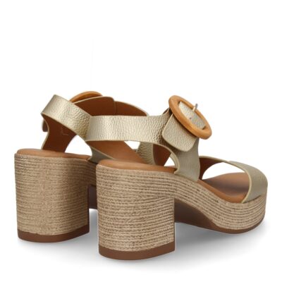 Sandalia de tacon para mujer diseño moderno elegante y comodo con tiras cruzadas en el talon. - Imagen 5